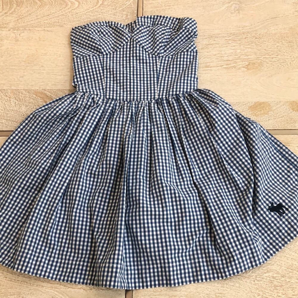 Abercrombie and fitch, XS, blue and white checkers